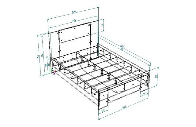Кровать Муна 1400
