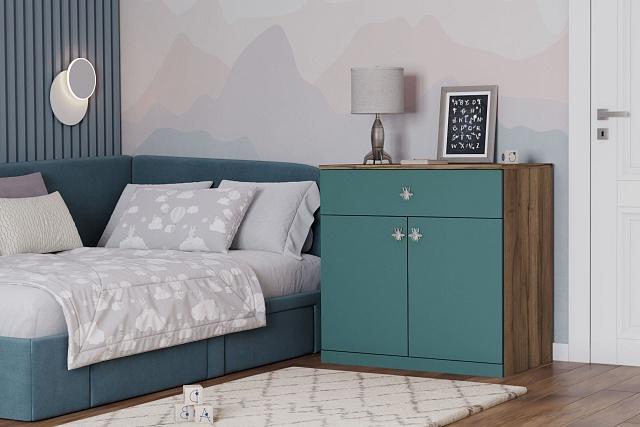 Комод Скарабей - 1 МДФ Аквамарин