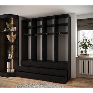 Шкаф распашной Мори - 9 Черный