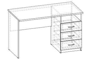 Письменный стол Лидер - 3 1200 СП.005.1200-01