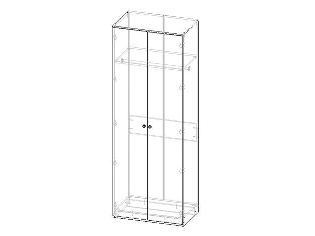 Шкаф распашной Колорадо - 2 с зеркалом МДФ