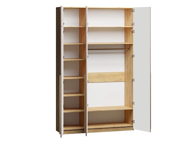 Шкаф распашной Микос - 3 МДФ с антресолью Шарли Терракота