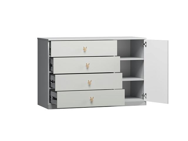 Комод Банни - 2 МДФ Светло-Серый