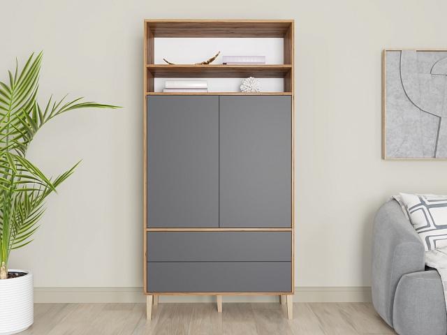 Шкаф распашной Скарлет - 13 Графит