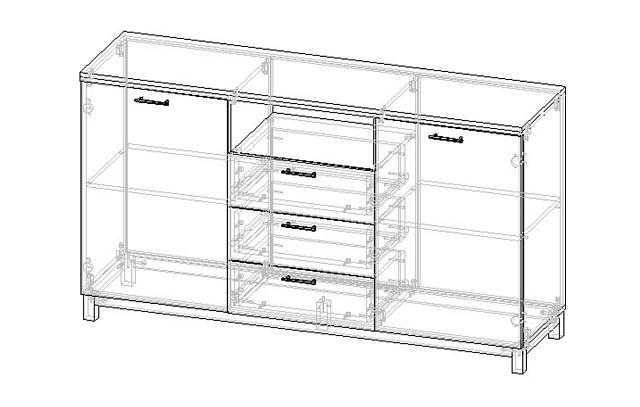 Комод Техас - 12 МДФ