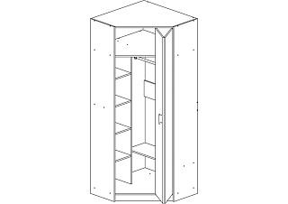 Шкаф угловой Гармошка - 1