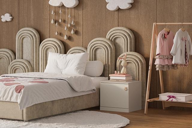 Тумба прикроватная Скарабей - 1 МДФ Кашемир