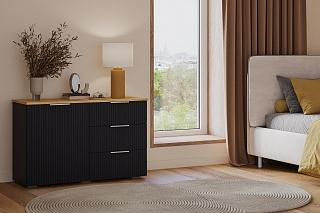 Комод Салерно 3 Черный