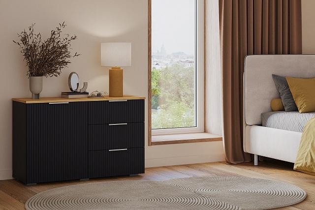 Комод Салерно 3 Черный