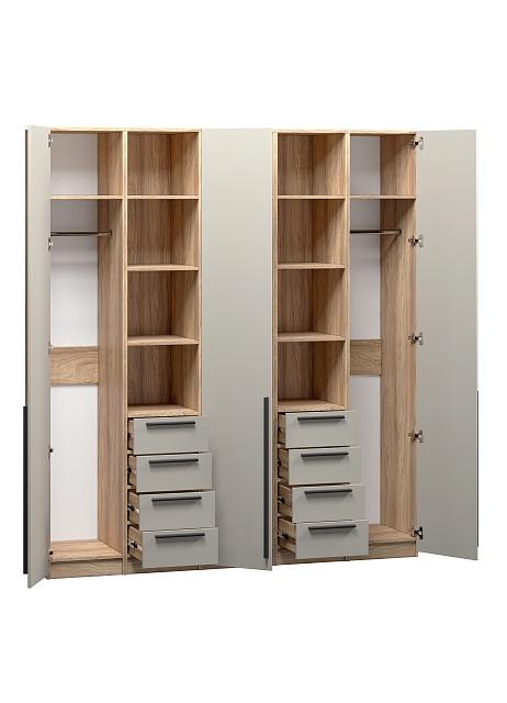 Шкаф распашной Хейсон - 15 Блэквуд Ячменный / Кашемир