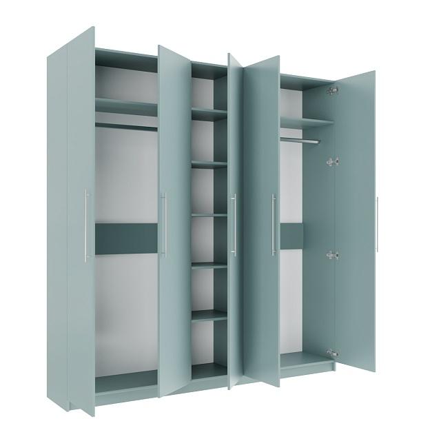 Шкаф распашной Калифорния - 5 Сумеречный Голубой
