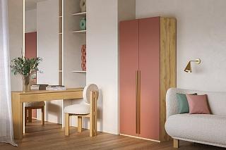 Шкаф распашной Микос - 2 МДФ Шарли Терракота