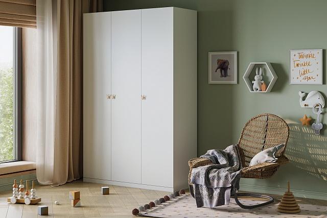 Шкаф распашной Банни Mini - 3 Белый