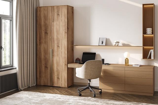 Шкаф распашной Эдинбург - 2 Кастелло коньяный