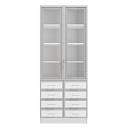 Книжный шкаф Альма - 12 Белый