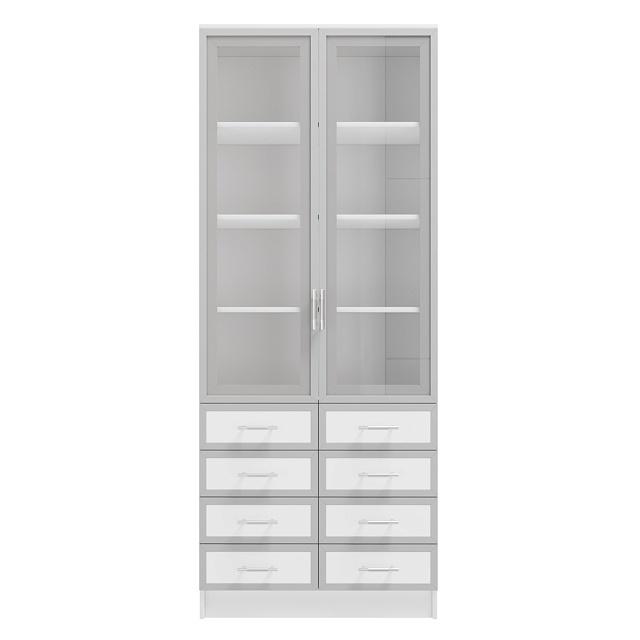 Книжный шкаф Альма - 12 Белый