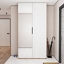 Шкаф распашной Астрис - 3 с зеркалом Белый