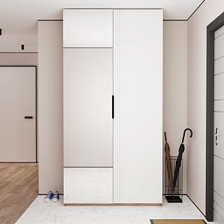 Шкаф распашной Астрис - 3 с зеркалом Белый