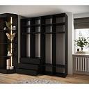 Шкаф распашной Лавис - 4 Черный