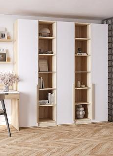 Шкаф распашной Хейсон - 14 Дуб Сонома / Белый