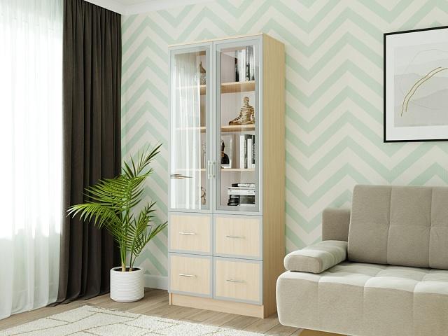 Книжный шкаф Альма - 10 Дуб Молочный