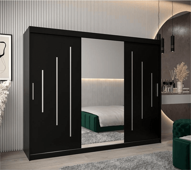 Шкаф-купе Валмиера NEW - 5 Черный