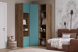 Шкаф угловой Скарабей МДФ Аквамарин