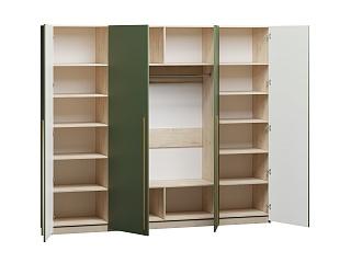 Шкаф распашной Микос - 4 МДФ Шарли Green