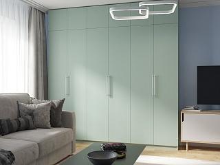 Шкаф распашной Калифорния - 6 с антресолью Пастельный Зеленый