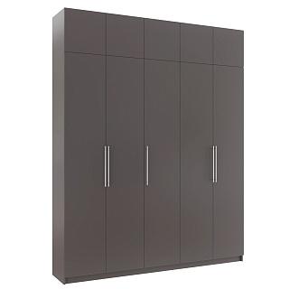 Шкаф распашной Калифорния - 5 с антресолью Графит