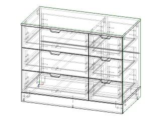 Комод Генри - 3 МДФ Белый
