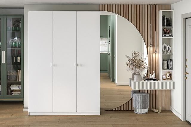 Шкаф распашной Пенсильвания - 3 Белый