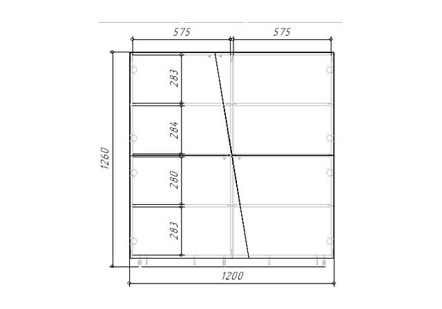 Комод Вега (Цесена) Белый - 120 МДФ