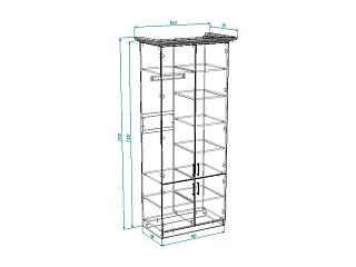 Шкаф распашной Орфей - 1 МДФ