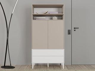 Шкаф распашной Скарлет - 13 Белый / Кашемир