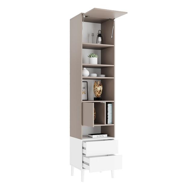 Стеллаж Скарлет - 6 Белый / Кашемир