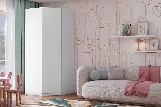 Шкаф угловой Банни Mini Белый