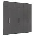 Шкаф распашной Калифорния - 6 с антресолью Графит