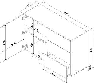 Комод Алма - 3