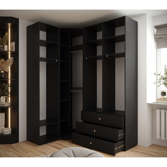 Шкаф угловой Мори - 13 Черный