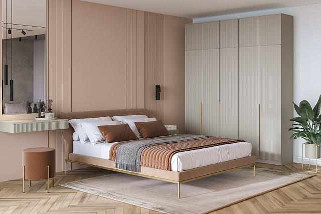 Шкаф распашной Монро - 5 с антресолью Кашемир