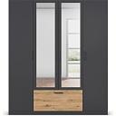 Шкаф распашной Бари - 2 Черный / Дуб Бунратти