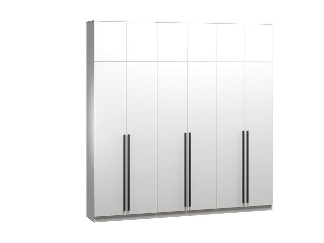 Шкаф распашной Лорена Пакс - 6 с антресолью Белый