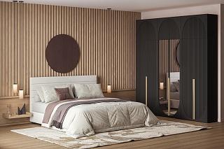 Шкаф распашной Брей - 3.1 с антресолью Черный