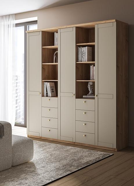 Шкаф распашной София РАХ - 21 МДФ Кастелло Медовый / Кашемир