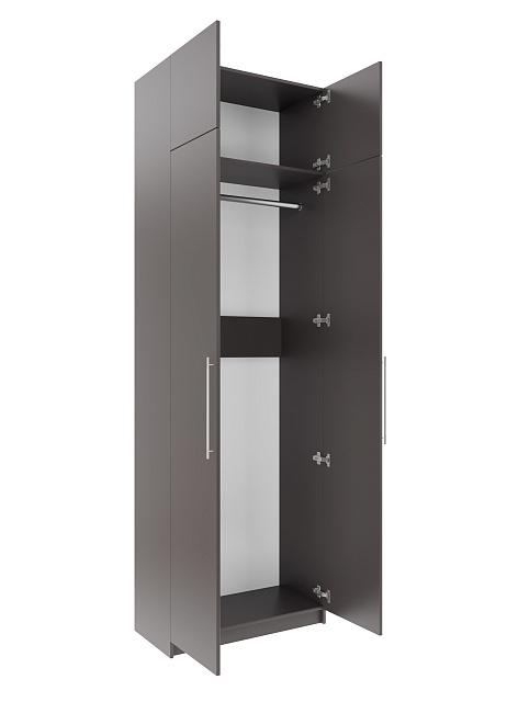 Шкаф распашной Калифорния - 2 с антресолью Графит