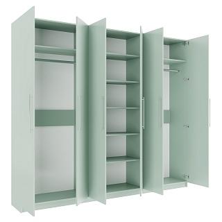 Шкаф распашной Калифорния - 6 Пастельный Зеленый