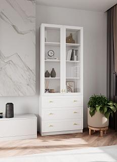 Стеллаж Билли Хелена - 39 Белый / Золото