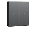 Шкаф распашной Стрекоза - 4 МДФ Графит