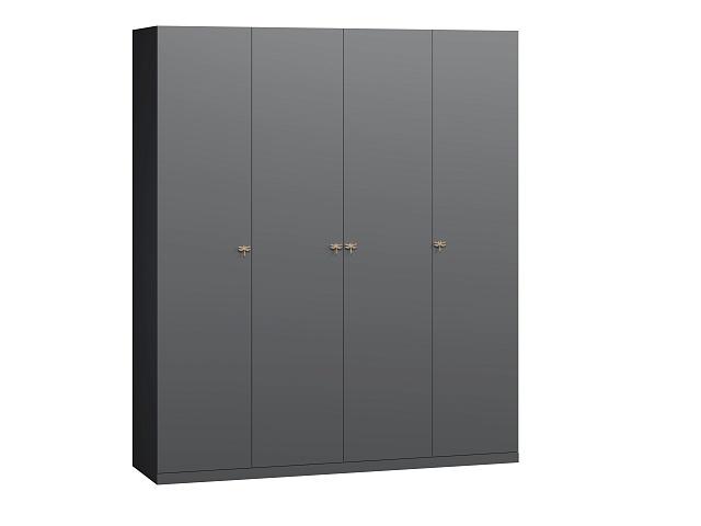 Шкаф распашной Стрекоза - 4 МДФ Графит